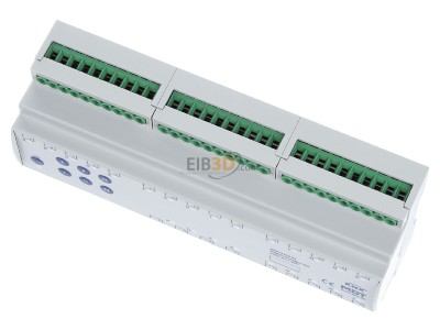 Ansicht oben vorne MDT AKK-2416.03 EIB, KNX, Schaltaktor 24-fach, 12TE, REG, 16A, 230VAC, Kompakt, 70, 10EVG, 