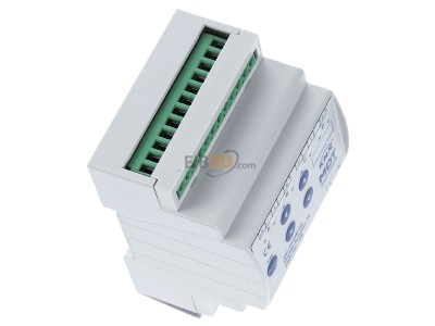 View top left MDT JAL-0410M.02 EIB, KNX, Shutter Actuator 4-fold, 4SU MDRC, 10A, 230VAC with travel time measurement, 
