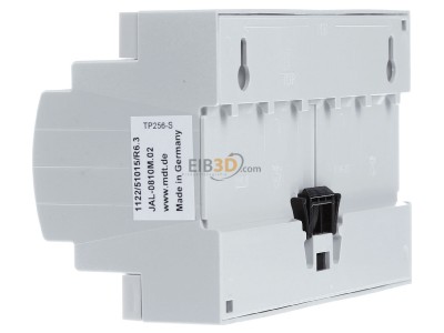 View on the right MDT JAL-0810M.02 EIB, KNX, Shutter Actuator 8-fold, 8SU MDRC, 10A, 230VAC with travel time measurement, 
