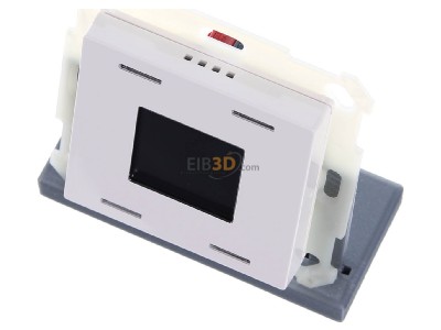 View up front MDT BE-TAS5504.01 EIB, KNX, Push Button Smart 55 4-fold with colour display, White glossy finish, 
