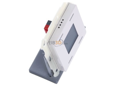 View top left MDT BE-TAS5504.01 EIB, KNX, Push Button Smart 55 4-fold with colour display, White glossy finish, 

