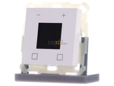 Front view MDT SCN-RTN55S.01 EIB, KNX, Room Temperature Extension Unit Smart 55 with colour display, White glossy finish, 
