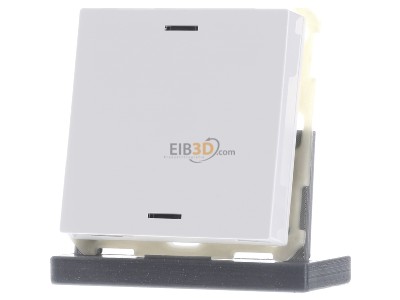 Front view MDT BE-TAL6301.01 EIB, KNX, Push Button Lite 63 1-fold, RGBW, neutral, Studio white glossy finish, 
