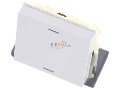 View up front MDT BE-TAL6301.01 EIB, KNX, Push Button Lite 63 1-fold, RGBW, neutral, Studio white glossy finish, 
