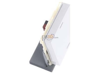 View top left MDT BE-TAL6301.01 EIB, KNX, Push Button Lite 63 1-fold, RGBW, neutral, Studio white glossy finish, 
