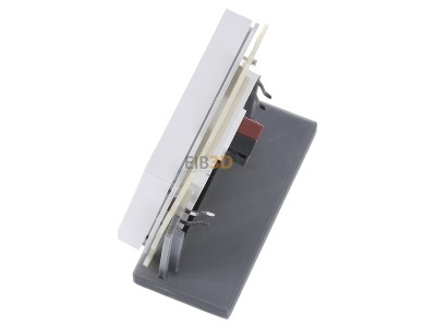 View top right MDT BE-TAL6301.01 EIB, KNX, Push Button Lite 63 1-fold, RGBW, neutral, Studio white glossy finish, 
