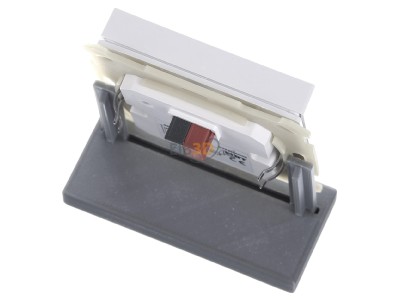 Top rear view MDT BE-TAL6301.01 EIB, KNX, Push Button Lite 63 1-fold, RGBW, neutral, Studio white glossy finish, 
