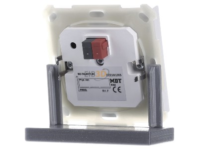 Back view MDT BE-TAL63T1.B1 EIB, KNX, Push Button Lite 63 1-fold, RGBW, switch, with temperature sensor, Studio white glossy finish, 
