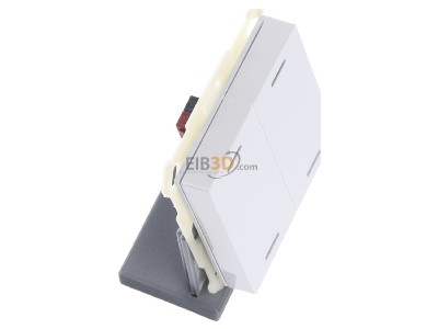 View top left MDT BE-TAL6302.01 EIB, KNX, Push Button Lite 63 2-fold, RGBW, neutral, Studio white glossy finish, 
