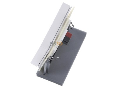 View top right MDT BE-TAL6302.01 EIB, KNX, Push Button Lite 63 2-fold, RGBW, neutral, Studio white glossy finish, 
