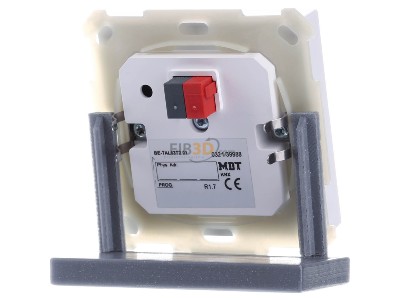Back view MDT BE-TAL63T2.01 EIB, KNX, Push Button Lite 63 2-fold, RGBW, neutral, with temperature sensor, Studio white glossy finish, 
