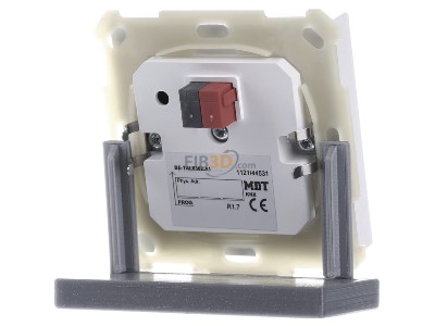 Back view MDT BE-TAL6302.A1 EIB, KNX, Push Button Lite 63 2-fold, RGBW, blinds, Studio white glossy finish, 
