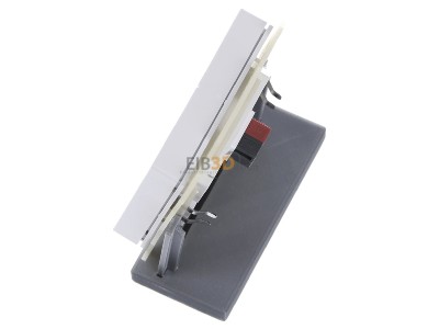 View top right MDT BE-TAL6302.A1 EIB, KNX, Push Button Lite 63 2-fold, RGBW, blinds, Studio white glossy finish, 

