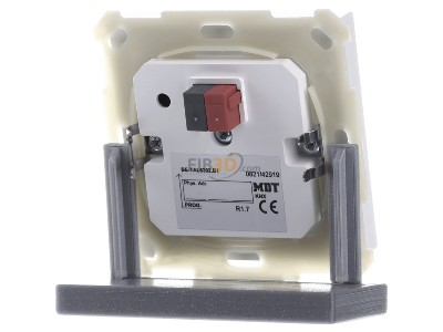 Back view MDT BE-TAL6302.B1 EIB, KNX, Push Button Lite 63 2-fold, RGBW, switch, Studio white glossy finish, 
