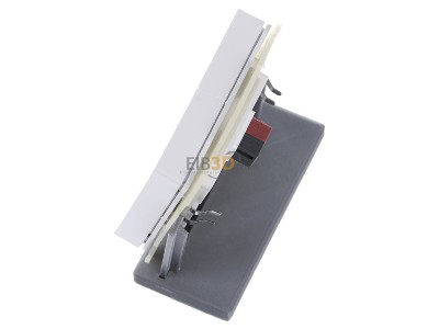 View top right MDT BE-TAL6302.B1 EIB, KNX, Push Button Lite 63 2-fold, RGBW, switch, Studio white glossy finish, 
