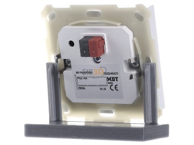 Back view MDT BE-TAL63T2.B1 EIB, KNX, Push Button Lite 63 2-fold, RGBW, switch, with temperature sensor, Studio white glossy finish, 
