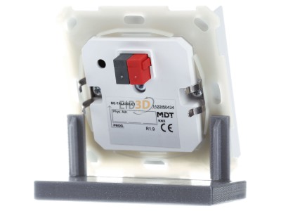 Back view MDT BE-TAL6302.C1 EIB, KNX, Push Button Lite 63 2-fold, RGBW, blinds and switch, Studio white glossy finish, 
