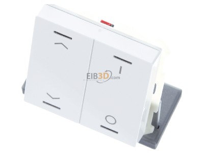 View up front MDT BE-TAL6302.C1 EIB, KNX, Push Button Lite 63 2-fold, RGBW, blinds and switch, Studio white glossy finish, 
