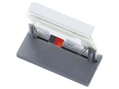 Top rear view MDT BE-TAL6302.C1 EIB, KNX, Push Button Lite 63 2-fold, RGBW, blinds and switch, Studio white glossy finish, 
