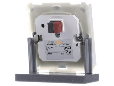 Back view MDT BE-TAL63T2.C1 EIB, KNX, Push Button Lite 63 2-fold, RGBW, blinds and switch, with temperature sensor, Studio white glossy finish, 
