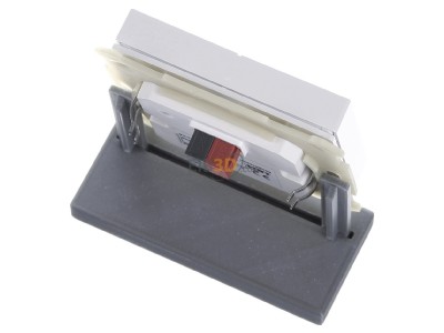 Top rear view MDT BE-TAL63T2.D1 EIB, KNX, Push Button Lite 63 2-fold, RGBW, switch and blinds, with temperature sensor, Studio white glossy finish, 
