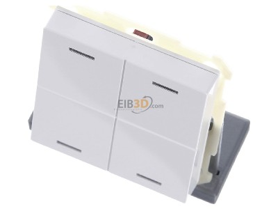 View up front MDT BE-TAL6304.01 EIB, KNX, Push Button Lite 63 4-fold, RGBW, neutral, Studio white glossy finish, 
