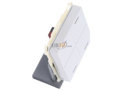 View top left MDT BE-TAL6304.01 EIB, KNX, Push Button Lite 63 4-fold, RGBW, neutral, Studio white glossy finish, 
