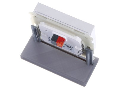 Top rear view MDT BE-TAL63T4.01 EIB, KNX, Push Button Lite 63 4-fold, RGBW, neutral, with temperature sensor, Studio white glossy finish, 
