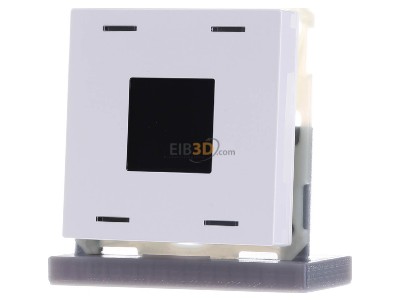 Front view MDT BE-TAS6304.01 EIB, KNX, Push Button Smart 63 4-fold with colour display, Studio white glossy finish, 
