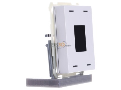 View on the left MDT BE-TAS6304.01 EIB, KNX, Push Button Smart 63 4-fold with colour display, Studio white glossy finish, 
