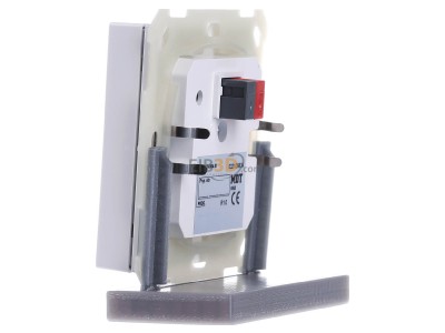View on the right MDT BE-TAS6304.01 EIB, KNX, Push Button Smart 63 4-fold with colour display, Studio white glossy finish, 
