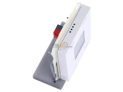 View top left MDT BE-TAS6304.01 EIB, KNX, Push Button Smart 63 4-fold with colour display, Studio white glossy finish, 
