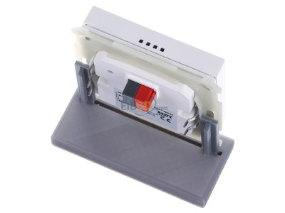 Top rear view MDT BE-TAS6304.01 EIB, KNX, Push Button Smart 63 4-fold with colour display, Studio white glossy finish, 
