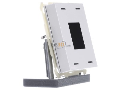 View on the left MDT BE-TAS63T4.01 EIB, KNX, Push Button Smart 63 4-fold with colour display and temperature sensor, Studio white glossy finish, 
