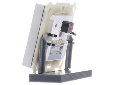 View on the right MDT BE-TAS63T4.01 EIB, KNX, Push Button Smart 63 4-fold with colour display and temperature sensor, Studio white glossy finish, 
