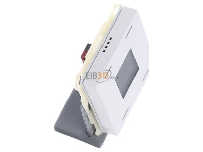 View top left MDT BE-TAS63T4.01 EIB, KNX, Push Button Smart 63 4-fold with colour display and temperature sensor, Studio white glossy finish, 
