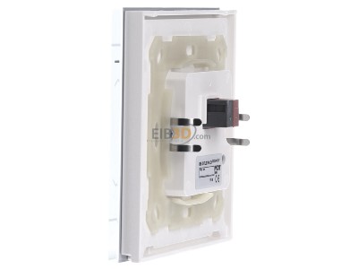 View on the right MDT BE-GTL2TW.D1 EIB, KNX, Glass Push Button II Lite 2-fold, RGBW, Version UP/DOWN (R)+I/O symbol (L), with temp.sensor, White, 
