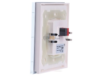 View on the right MDT BE-GTL40W.01 EIB, KNX, Glass Push Button II Lite 4-fold, RGBW, neutral, White, 

