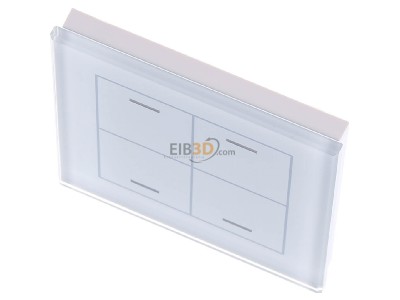 View up front MDT BE-GTL40W.01 EIB, KNX, Glass Push Button II Lite 4-fold, RGBW, neutral, White, 
