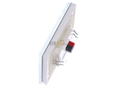View top right MDT BE-GTL40W.01 EIB, KNX, Glass Push Button II Lite 4-fold, RGBW, neutral, White, 
