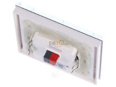 Top rear view MDT BE-GTL40W.01 EIB, KNX, Glass Push Button II Lite 4-fold, RGBW, neutral, White, 
