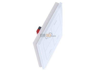 View top left MDT BE-GTL4TW.01 EIB, KNX, Glass Push Button II Lite 4-fold, RGBW, neutral, with temperature sensor, White, 

