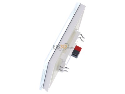 View top right MDT BE-GTL4TW.01 EIB, KNX, Glass Push Button II Lite 4-fold, RGBW, neutral, with temperature sensor, White, 
