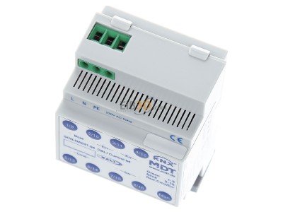 Ansicht oben vorne MDT SCN-DA641.04 DALI Control 64 Gateway 4TE, REG 