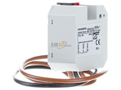 Ansicht links MDT AKS-02UP.03 Schaltaktor 2-fach, UP, 16 A, 230 V AC, C-Last, Standard, 140 F, 