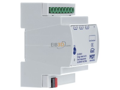 Ansicht links MDT EZ-0320.01 Energiezhler 3-fach 20 A, Direktmessung, 4TE REG, 230/400 V AC, 