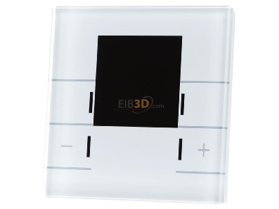 Front view MDT SCN-RTRGW.02 Glass Room Temperature Controller Smart with colour display, white, 
