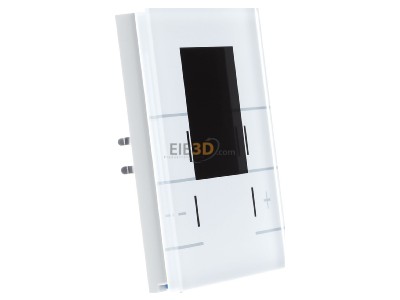 View on the left MDT SCN-RTRGW.02 Glass Room Temperature Controller Smart with colour display, white, 

