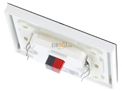 Top rear view MDT SCN-RTRGW.02 Glass Room Temperature Controller Smart with colour display, white, 
