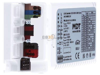 View on the left MDT AKD-0260CC.02 KNX LED Controller CC/CV 60 W / 230 V 2-Channel 
